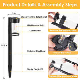 Mancra solar path light demonstrating dusk-to-dawn automatic operation along a walkway.