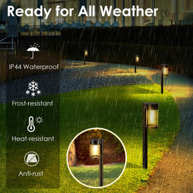 Mancra warm-white 3000K glow along garden path for inviting evenings.