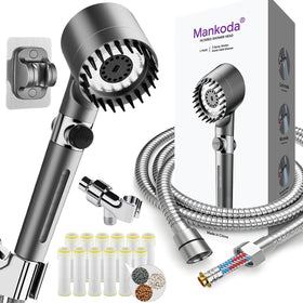 Mankoda filtered shower head handheld for a comfortable, adjustable shower