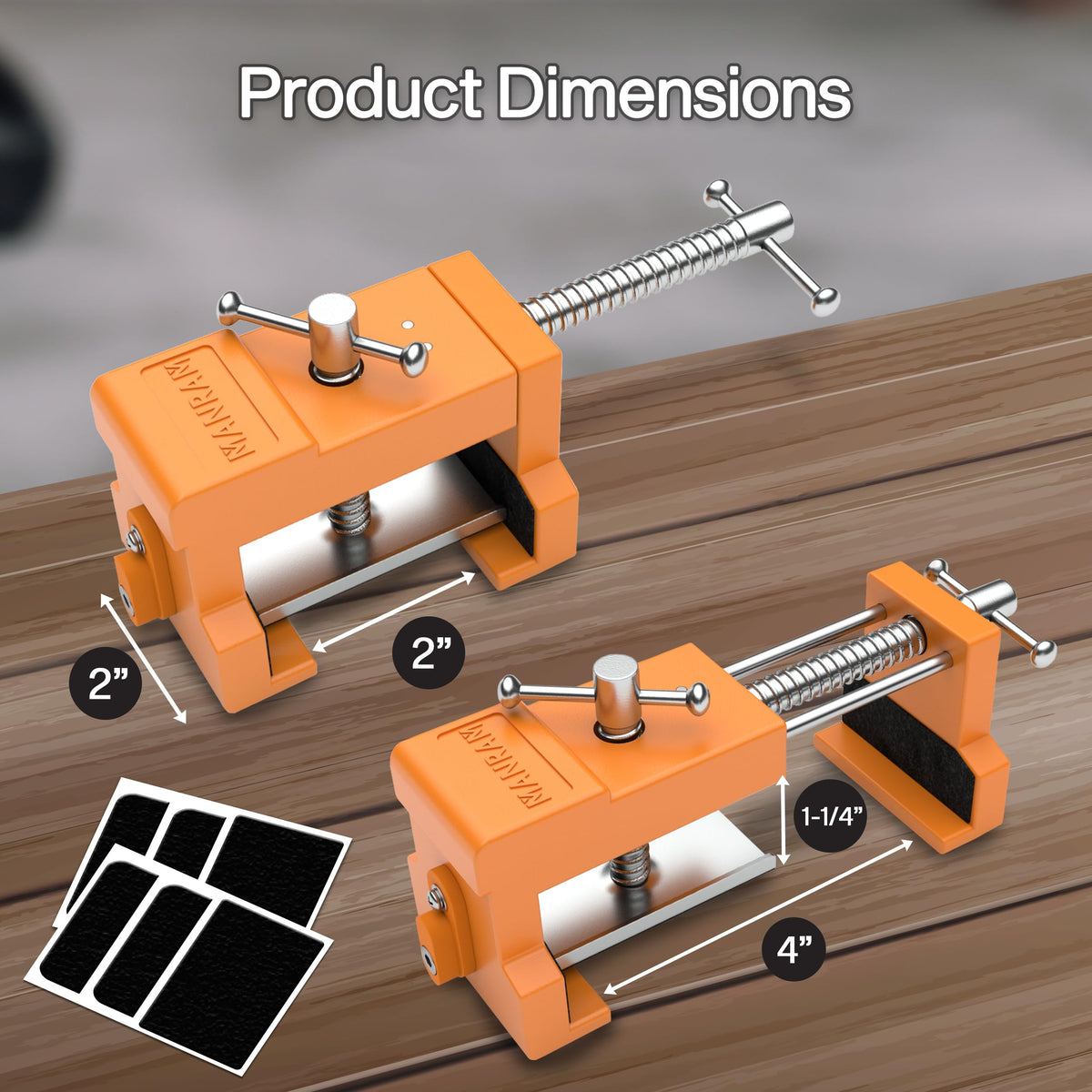 Manram cast steel cabinet clamps exposed, built for reliable clamping in demanding woodworking projects.