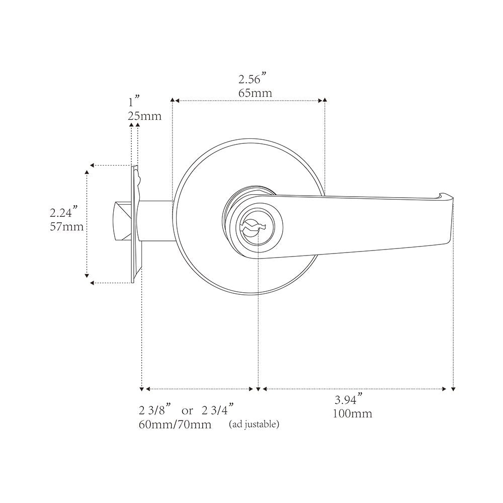 MANREN MR802ET rose diameter detail highlighting a compact plate for modern doors.