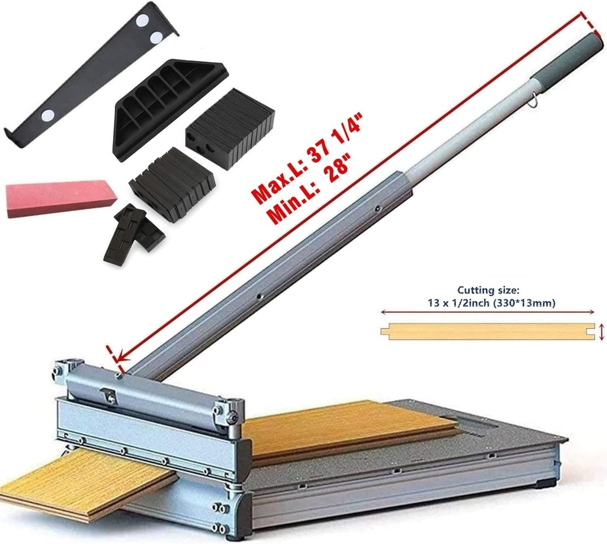 Mantistol 13inch Pro Floor Cutter blade close-up highlighting tungsten steel sharpness