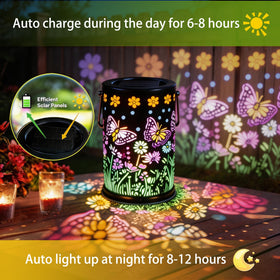 Mantunt metal hanging lantern adds elegant glow to porch entrances.