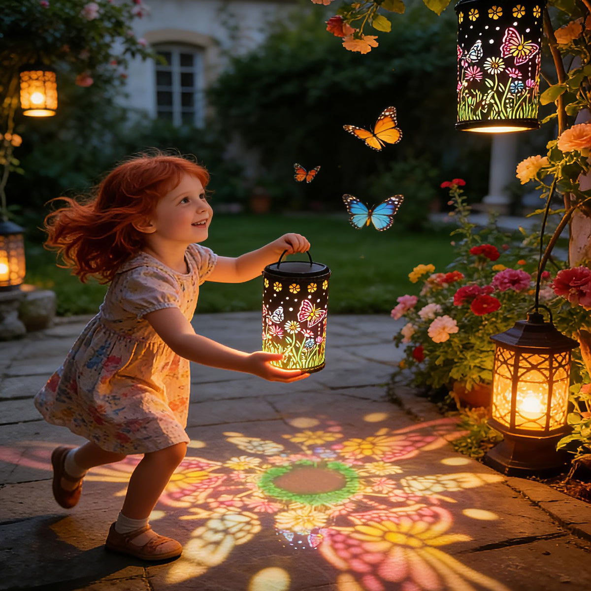 Mantunt easy-install lanterns switch on with sun, no wiring required.