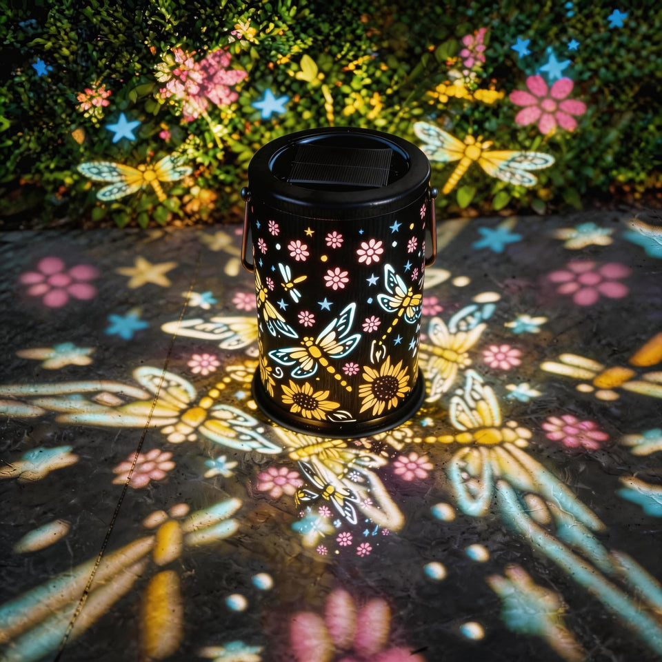 Mantunt solar lantern outdoor waterproof illuminating a pathway at dusk