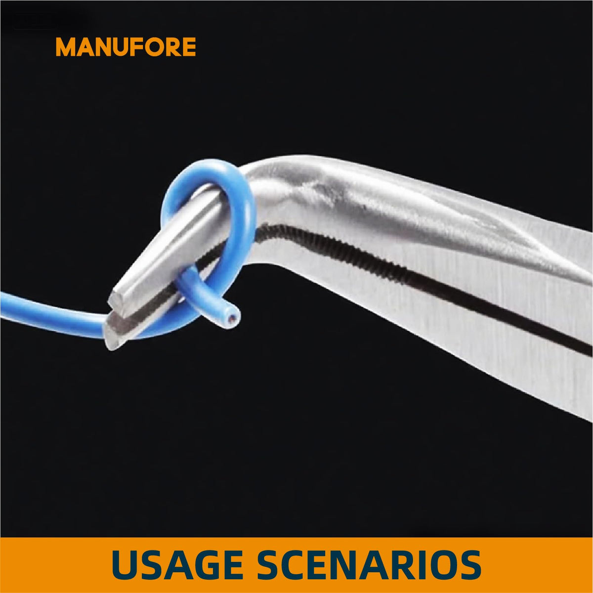 MANUFORE ergonomic non-slip grip reduces hand fatigue during extended use.