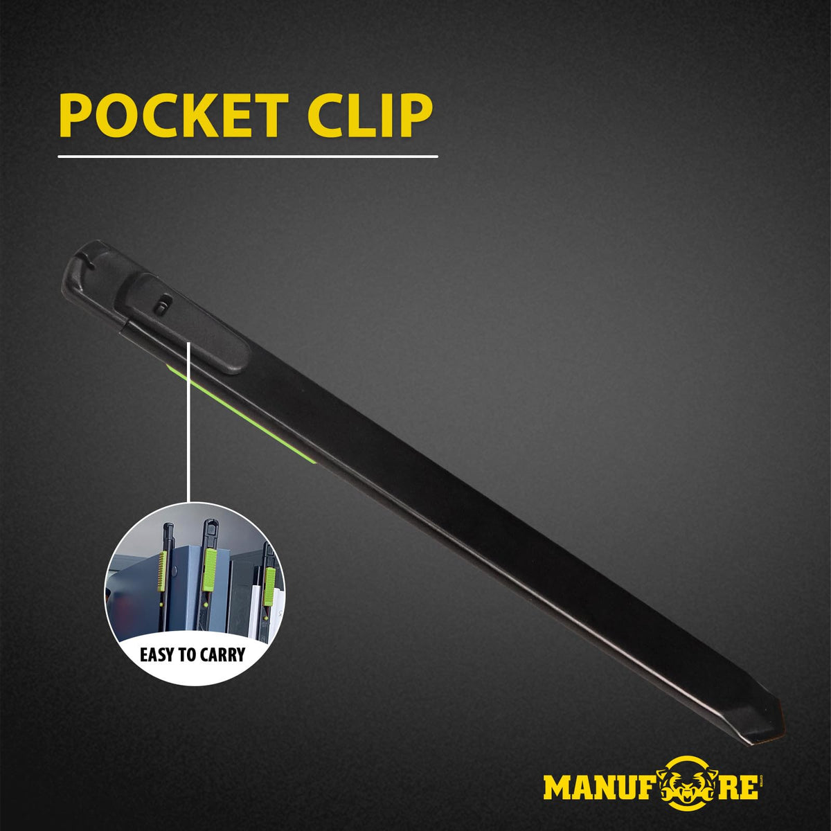 MANUFORE safety auto-lock ensures secure operation during use.