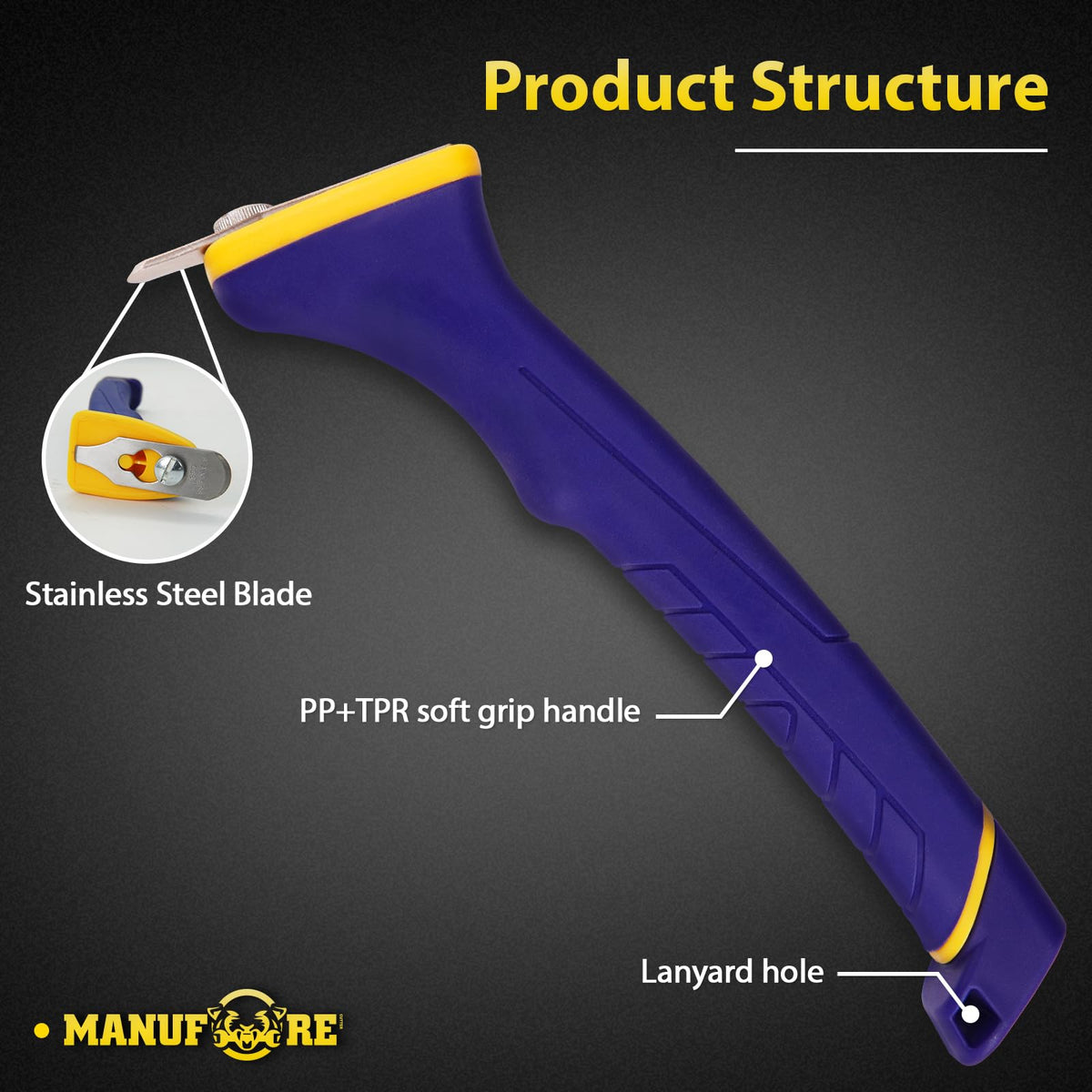 MANUFORE stainless steel blades six-pack for durable edge options.