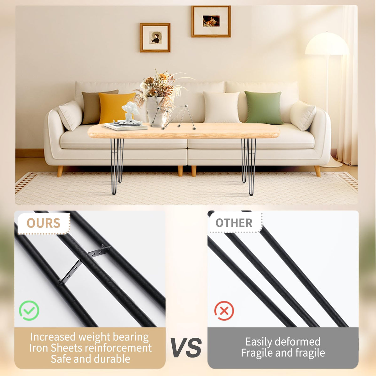 ManyiHome durable black finish complements modern decor.