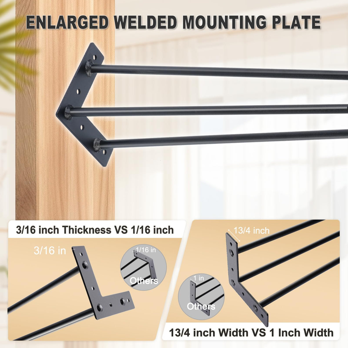 ManyiHome easy-install hardware included for fast, sturdy assembly.