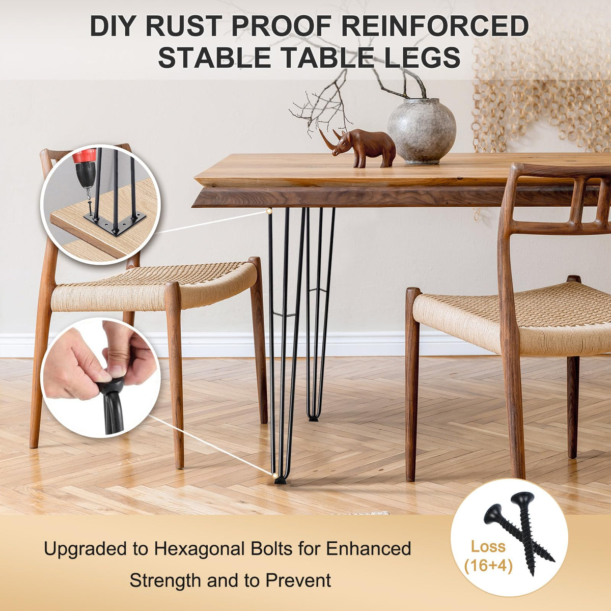 ManyiHome quiet movement feet reduce noise on hard surfaces.