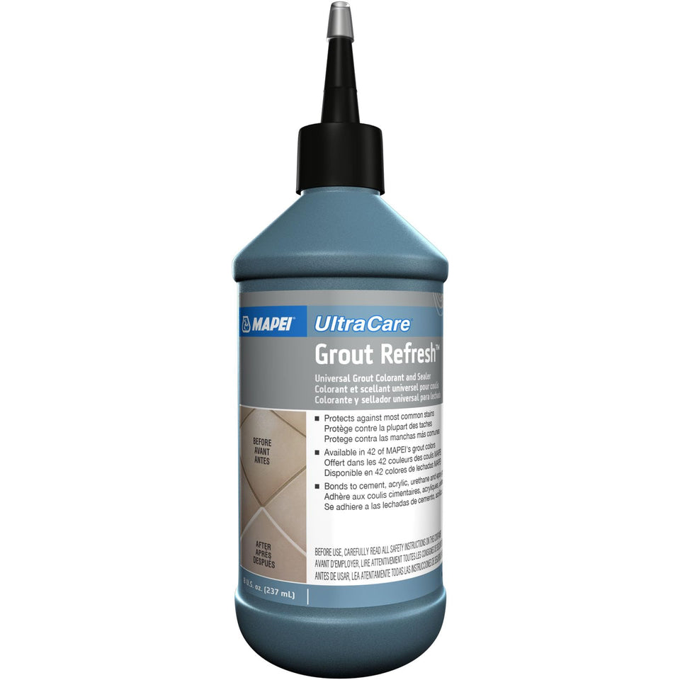 MAPEI UltraCare Grout Refresh biscuit bottle with applicator for precise color restoration
