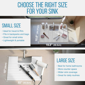 Maplefield raised ridges keep items in place during routine styling.