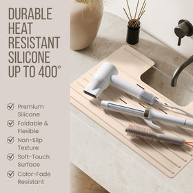 Maplefield beauty-routine sink mat supports efficient mornings without crowding the counter.