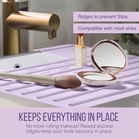 Maplefield easy-clean silicone sink mat cleans quickly after spills.