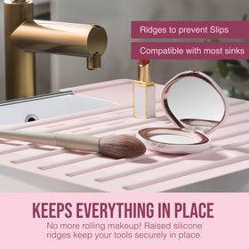 Maplefield foldable silicone top over sink shows a clear workspace.