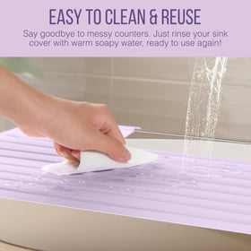 Maplefield raised ridges keep items secure on the sink mat.