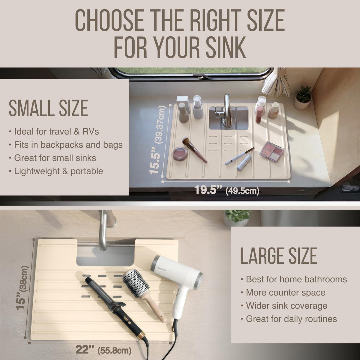 Maplefield foldable sink cover travels easily, offering a compact heat-safe workspace.