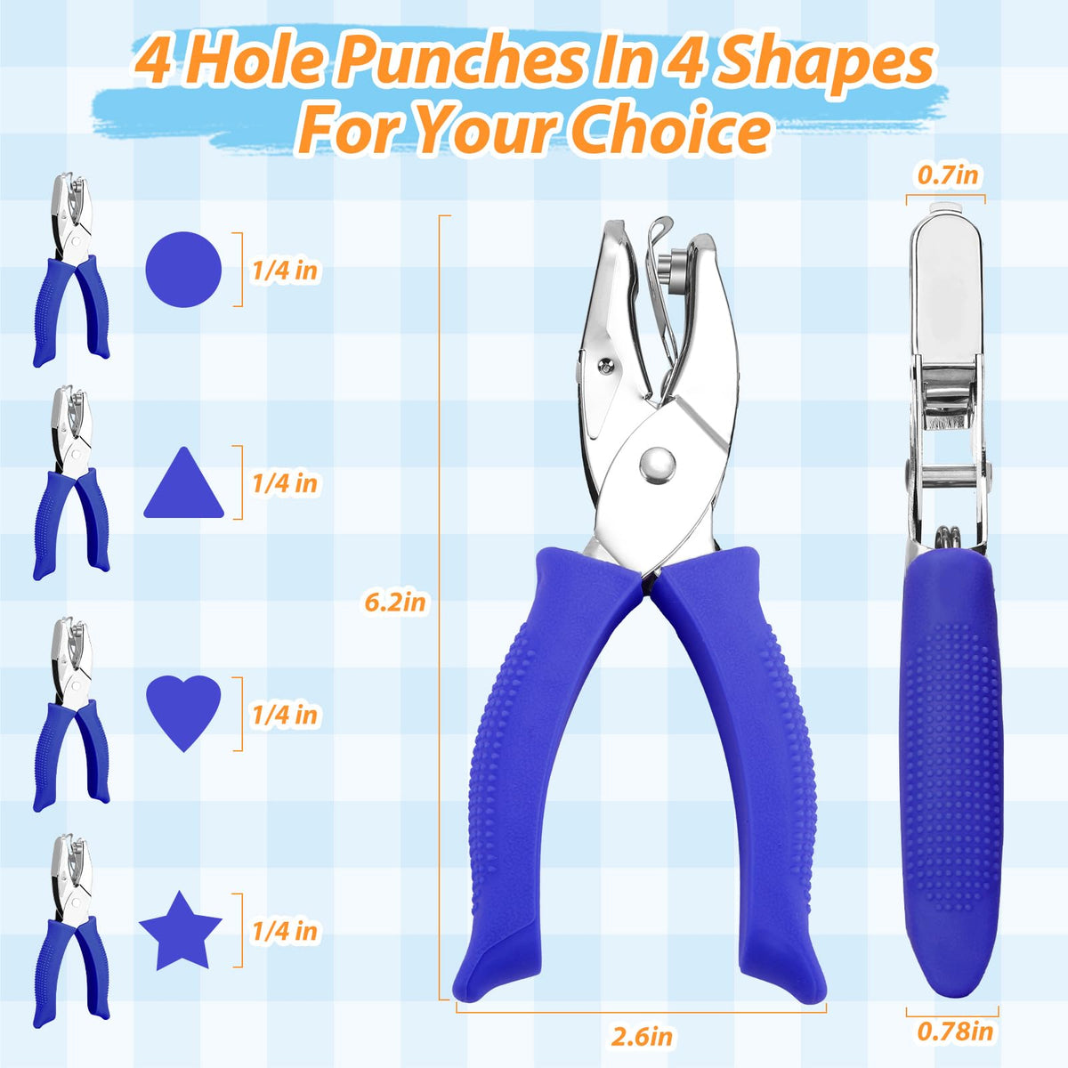 MAPVOLUT 4 shapes hole punch star brings playful punctures to invitations and crafts.