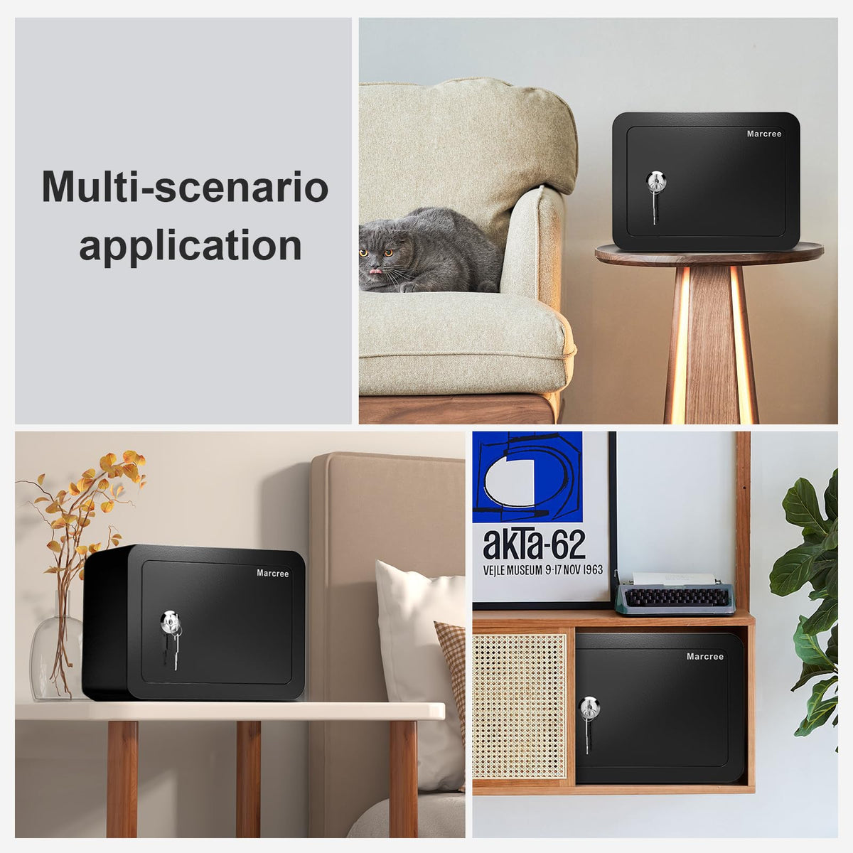 Marcree 0.23 Cub Safe black finish blends with decor