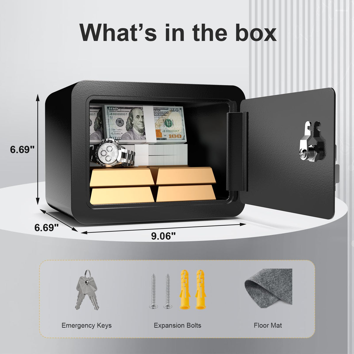 Marcree Cub Safe with privacy key lock protects belongings privately