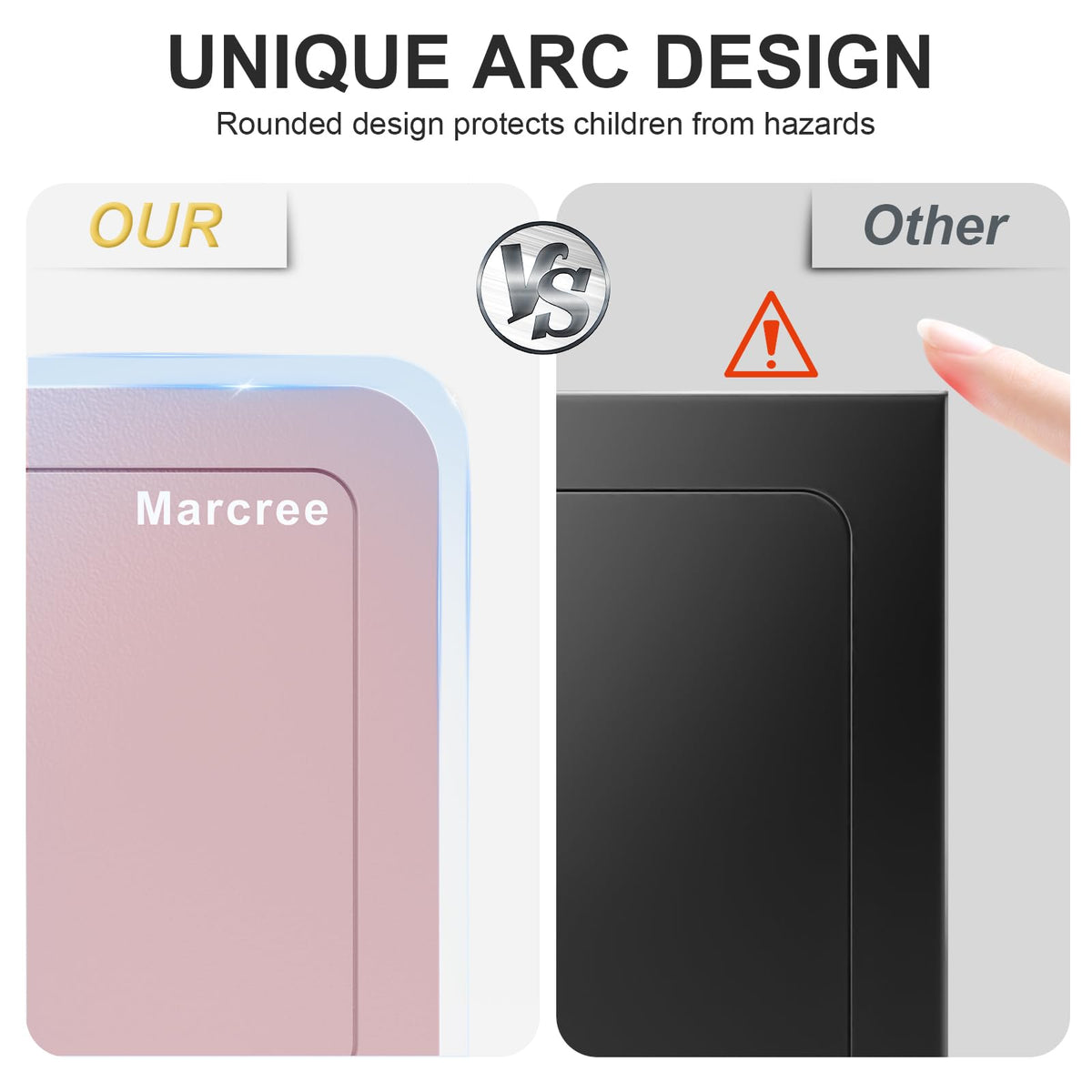 Marcree pink safe interior space highlights fit for small valuables in a compact cavity