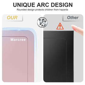 Marcree pink safe interior space highlights fit for small valuables in a compact cavity