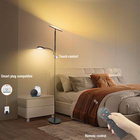 Marctronic floor lamp 350-degree head rotation supports flexible lighting angles.