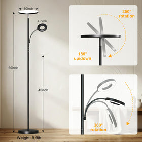 Marctronic floor lamp stepless dimming for precise brightness