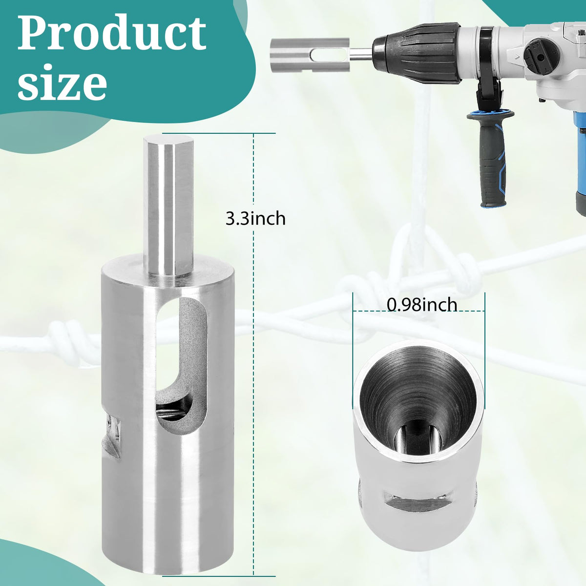 Mariocsa compatible with 9-gauge ties for versatile fence work
