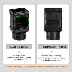 MARKBIT downspout filter closeup mesh captures leaves effectively