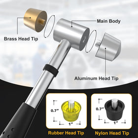 MARKETTY brass-head hammer ideal for pin driving and punches