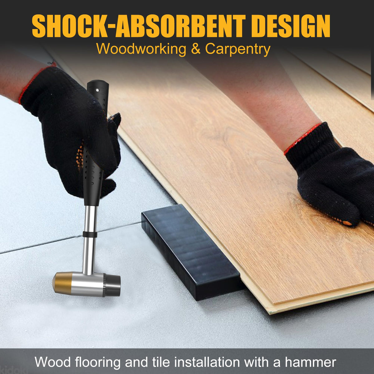 MARKETTY nylon-face non-marring head protects surfaces during assembly