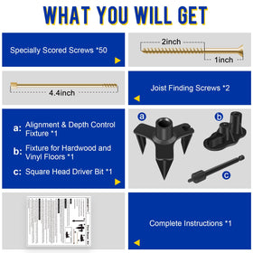 Marketty Squeaky Floor Repair Kit joist find tool demonstrates locating joists for solid fixes