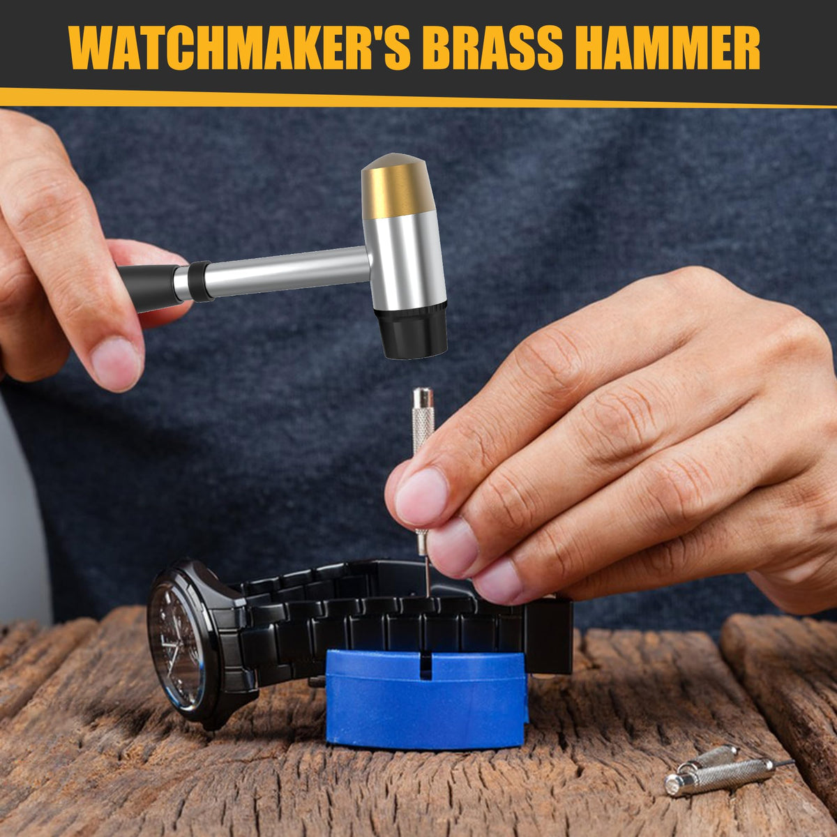 MARKETTY steel handle with non-slip grip for precise control