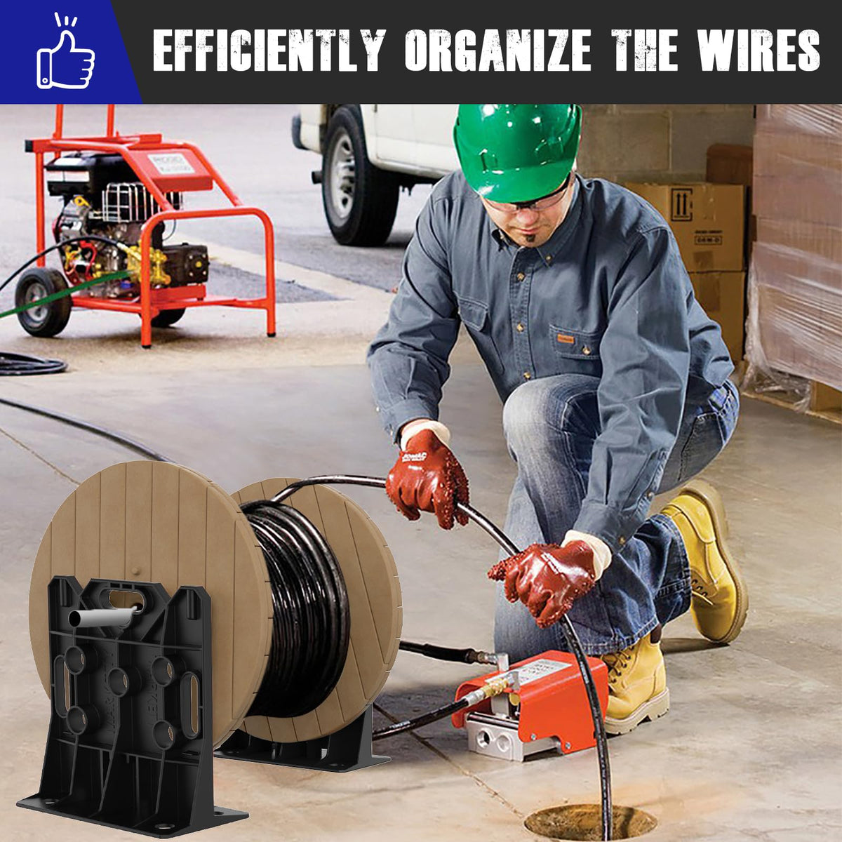 Marketty rugged construction supports heavy reels up to 330 lbs