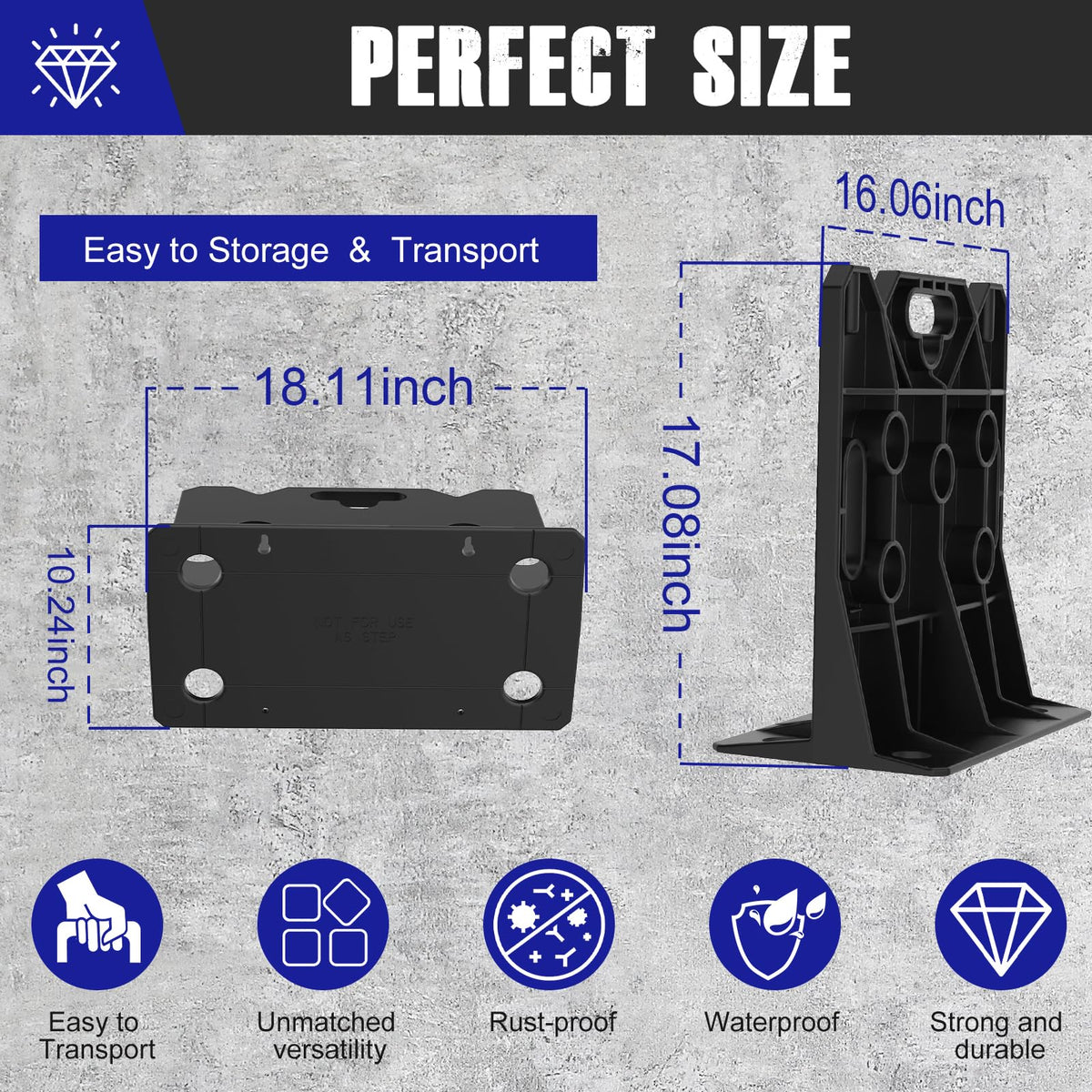 Marketty black pair includes two racks for expanded capacity