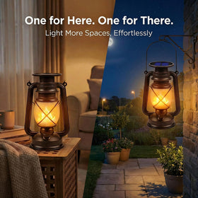 Marlrin garden yard decor solar lantern brightens paths with soft amber glow.