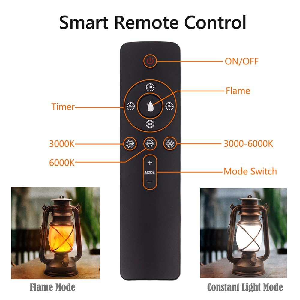 Marlrin lantern flame mode emits warm glow for intimate settings