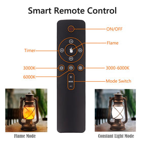 Marlrin lantern flame mode emits warm glow for intimate settings