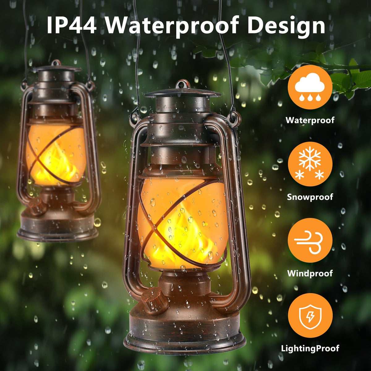 Marlrin warm amber flame effect creates cozy mood.