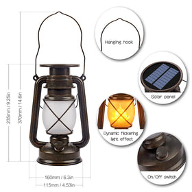 Marlrin lantern with sturdy handle for easy hanging or table placement.