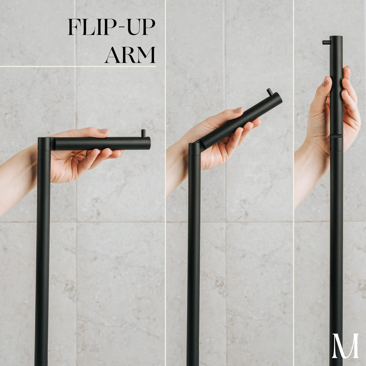 Marmolux Acc compact design fits tight spaces, maximizing vertical bathroom storage