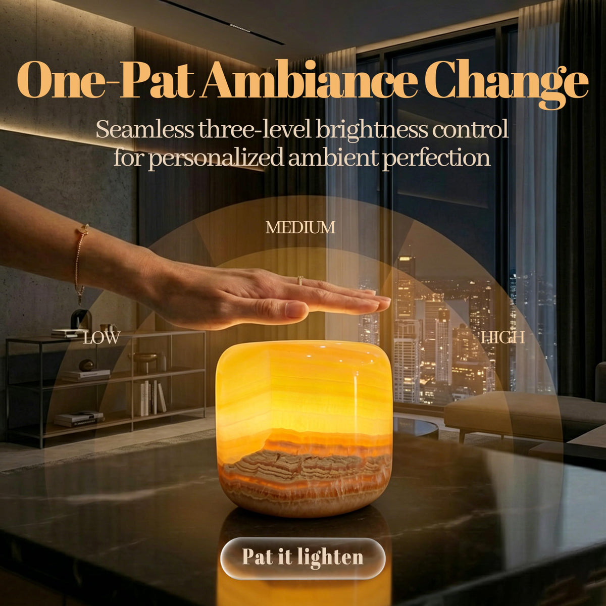 Marmor Marble Lamp energy-efficient LED for long-lasting glow.