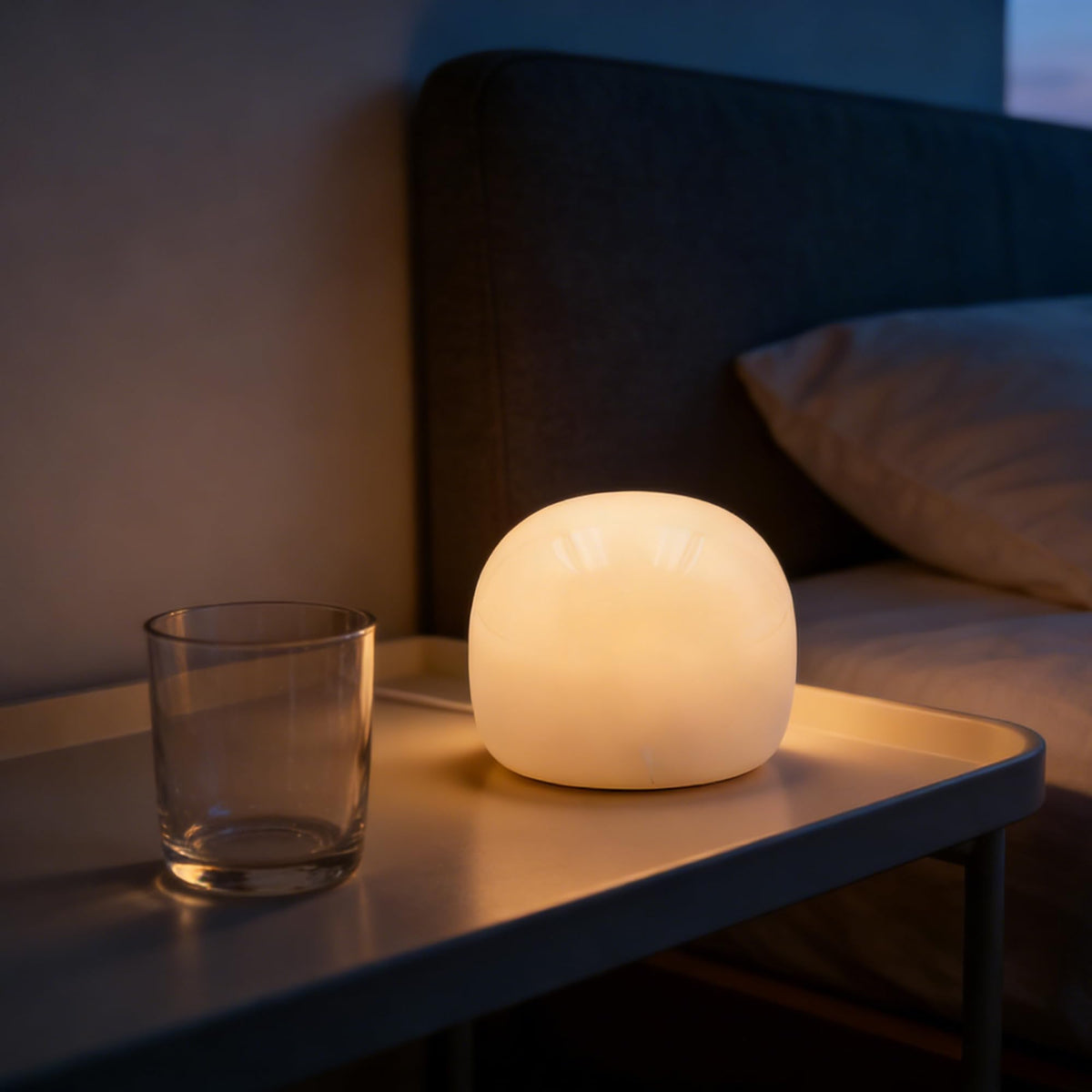 Marmor Marble Lamp portable design for bedrooms, desks, and travel.