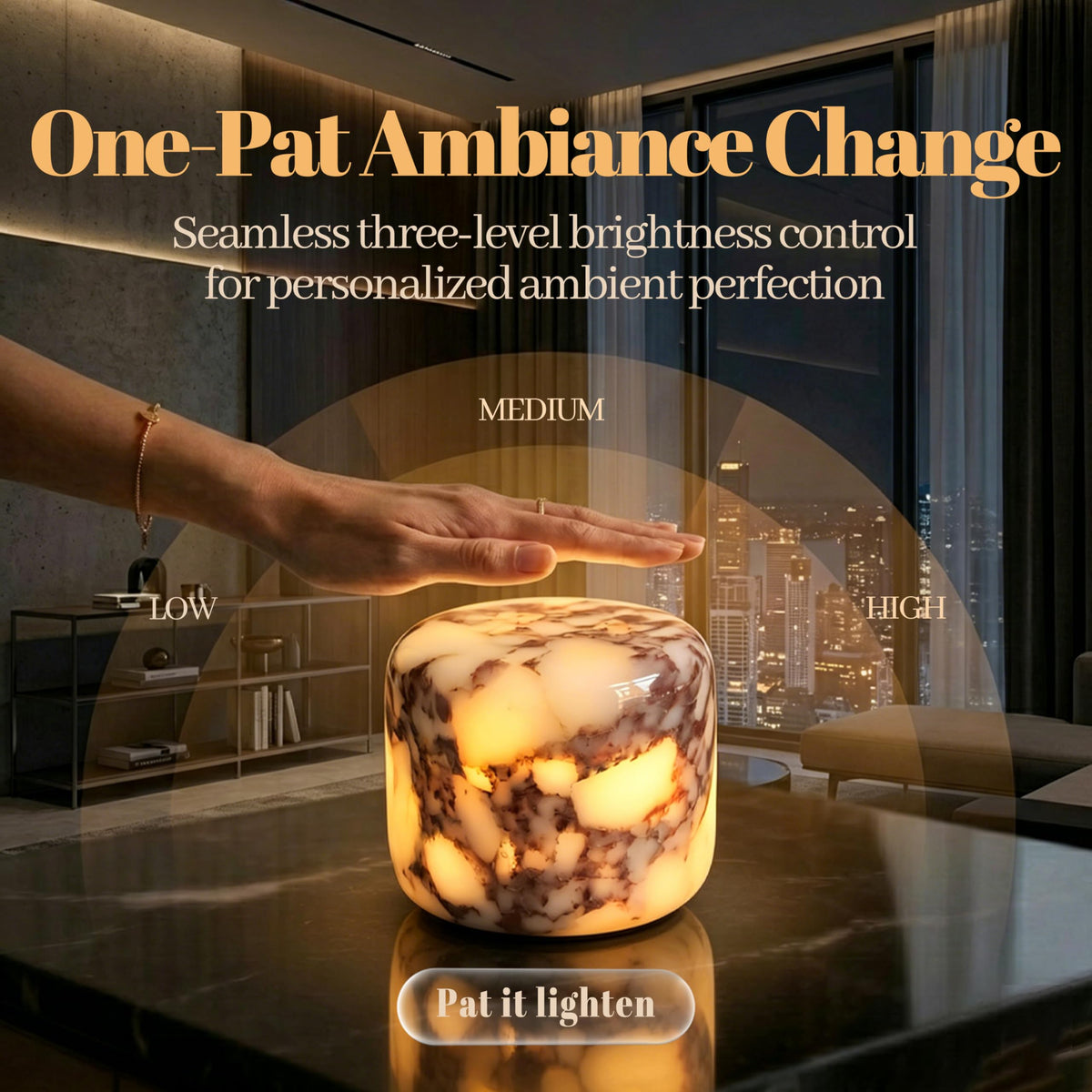 Marmor marble lamp table smooth touch and premium finish.