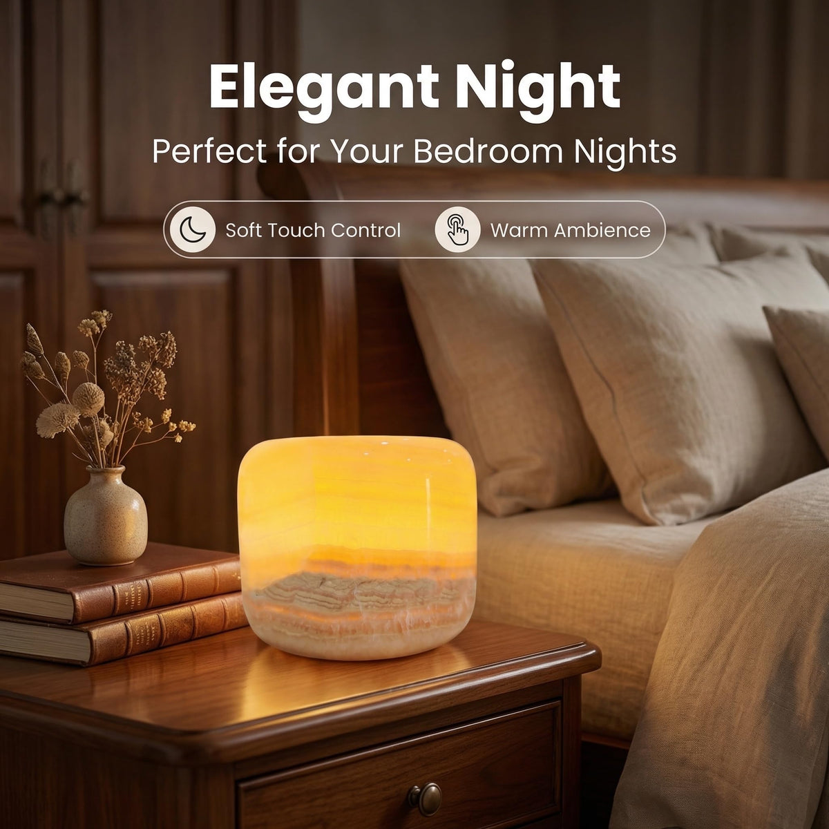 Marmor Marble Lamp wireless portability enables ambient glow anywhere.