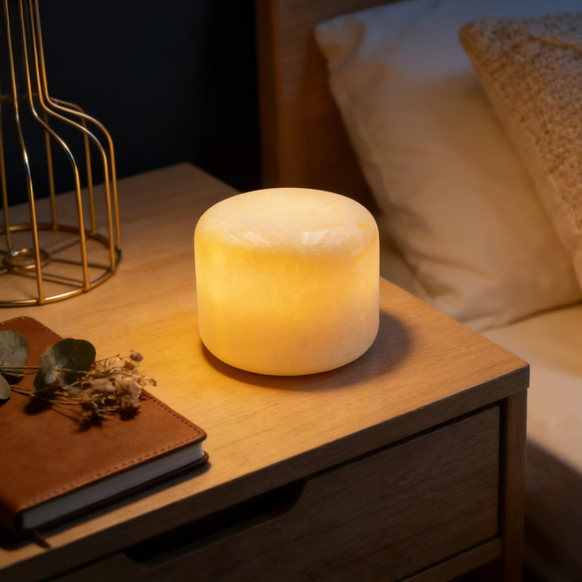 Marmor Type-C Rechargeable Bedside Lamp provides cordless convenience