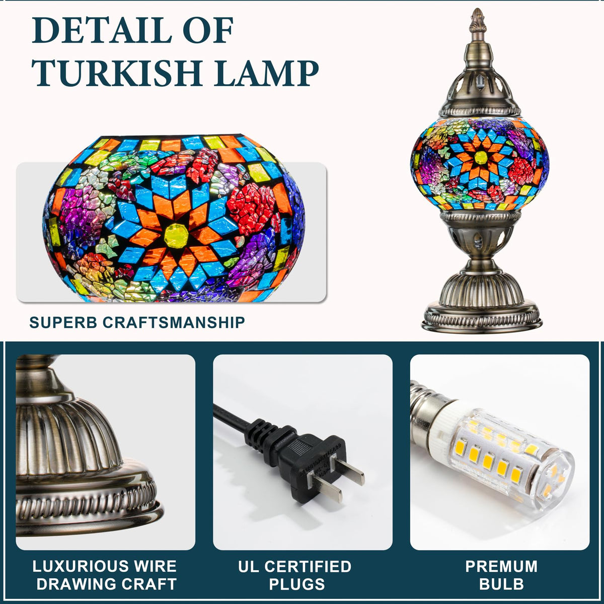 Marrakech LED bulb included ensures immediate energy-saving illumination.
