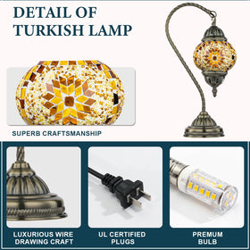 Marrakech Tiffany lamp includes LED bulb for immediate use